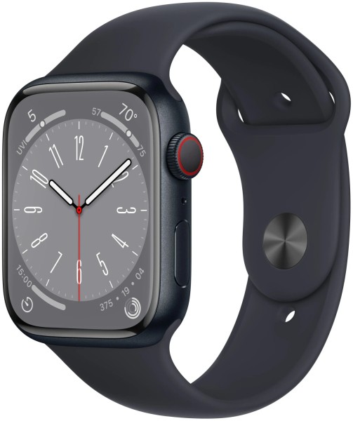 Apple Watch Series 8 4G 45mm Aluminium Sportarmband