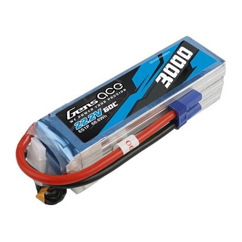 Gens Ace Lipo 3000mAh 22.2V 60C